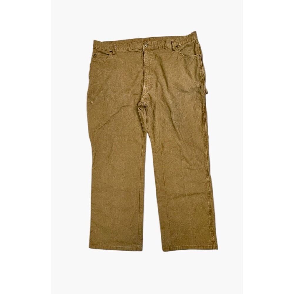 Dickies Canvas Workwear Carpenter Pants Dark Khaki Men’s Size 42x30